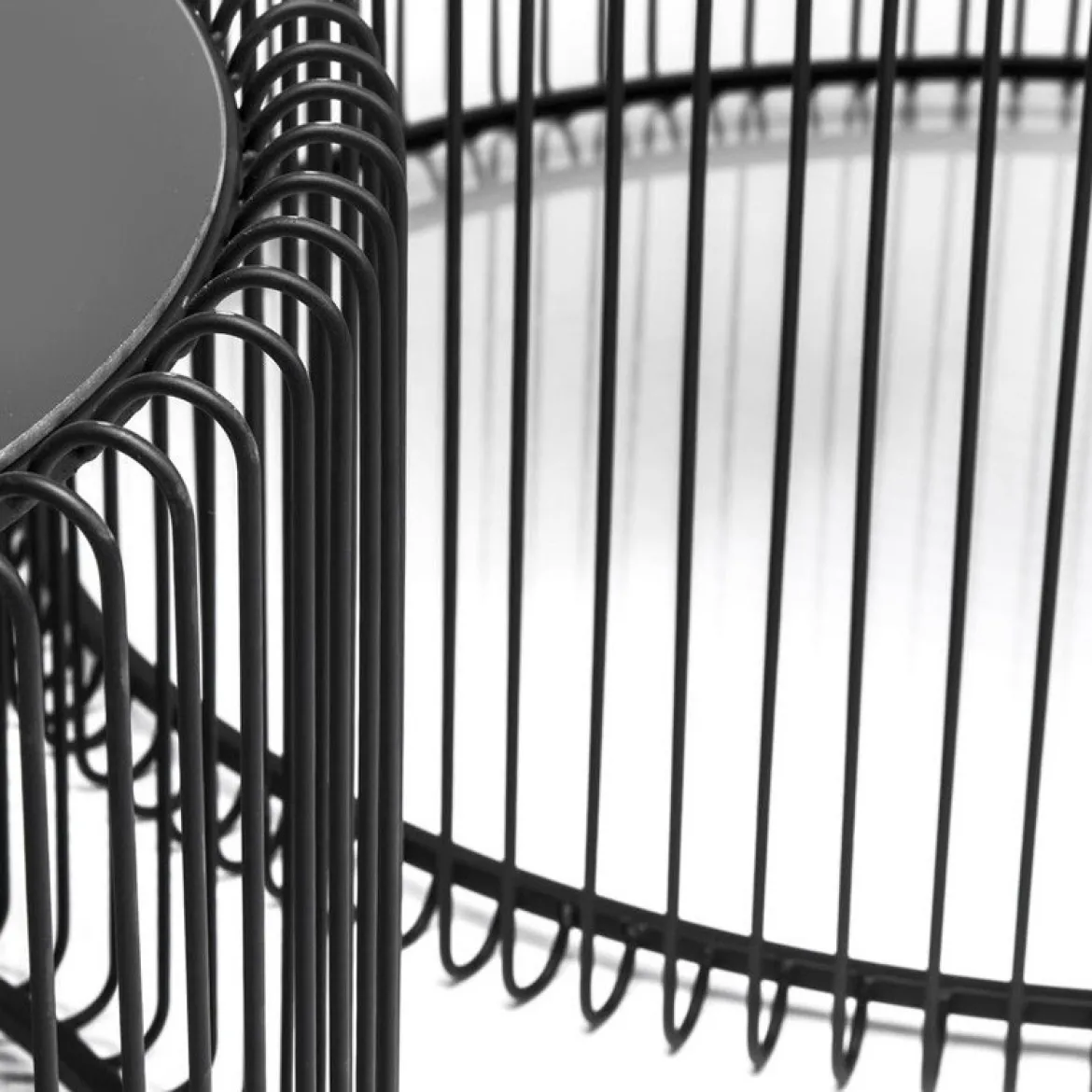 Ronde salontafelset staaldraad - Kare Design Wire