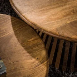 Ronde salontafel set van 2 mango - Giani Tweak