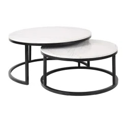 Ronde salontafels wit marmer - Richmond Interiors Lexington