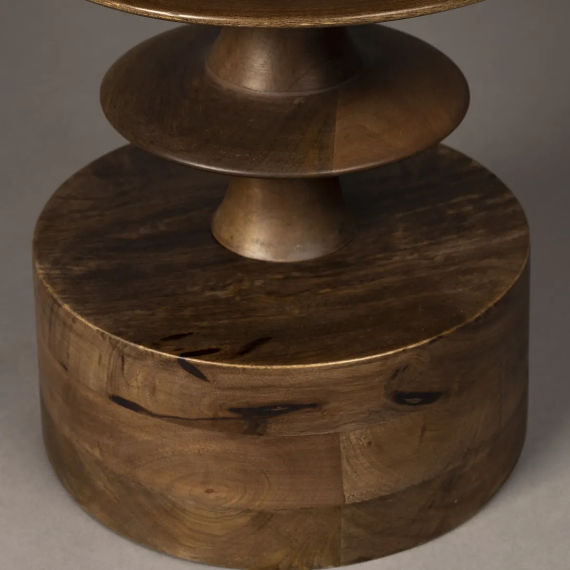 Ronde salontafel walnoot - Dutchbone Cath Walnut
