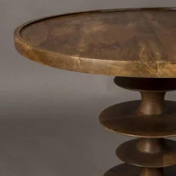 Ronde salontafel walnoot - Dutchbone Cath Walnut