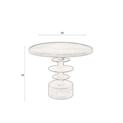 Ronde salontafel walnoot - Dutchbone Cath Walnut