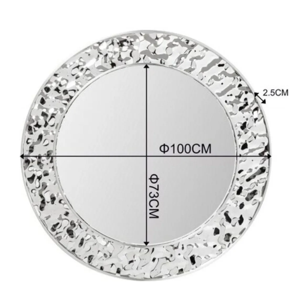 Ronde spiegel chroomdesign - Kare Design Carino