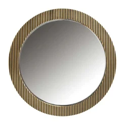 Ronde spiegel goud met ribbels - Richmond Interiors Ironville