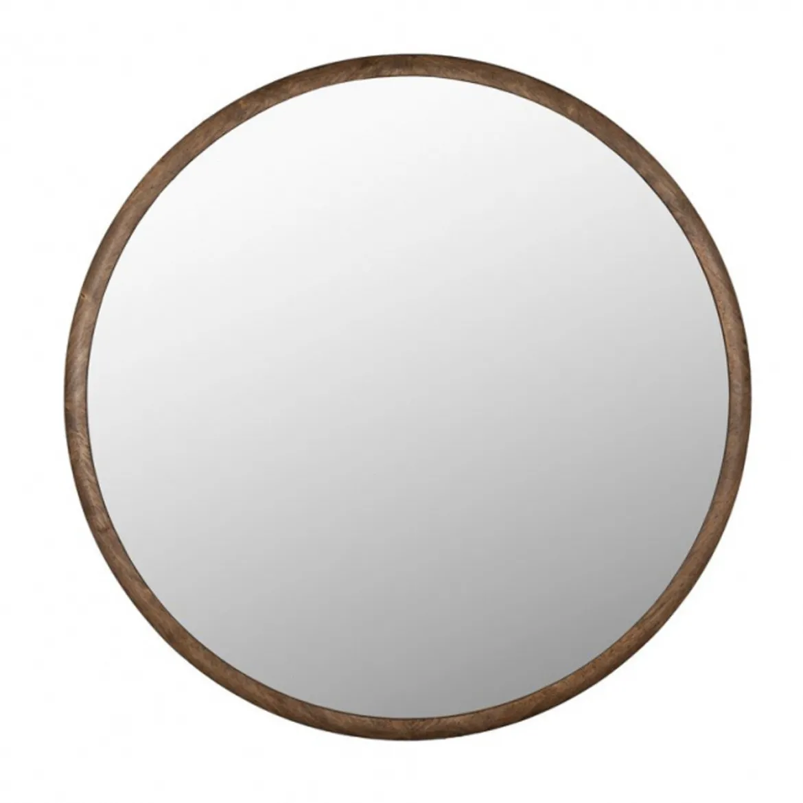 Ronde spiegel walnoot - Dutchbone Gale