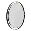 Ronde spiegel zwart goud 90 cm - Kare Design Betsy