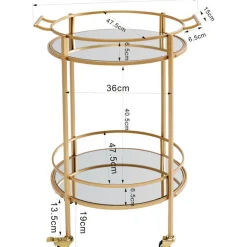 Ronde trolley goud - Kare Design Emilia