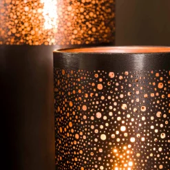 Ronde vloerlamp zwart nickel - Santa Cilinder Nickel