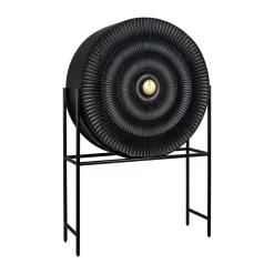 Ronde wandkast zwart met goud - Richmond Interiors Feda