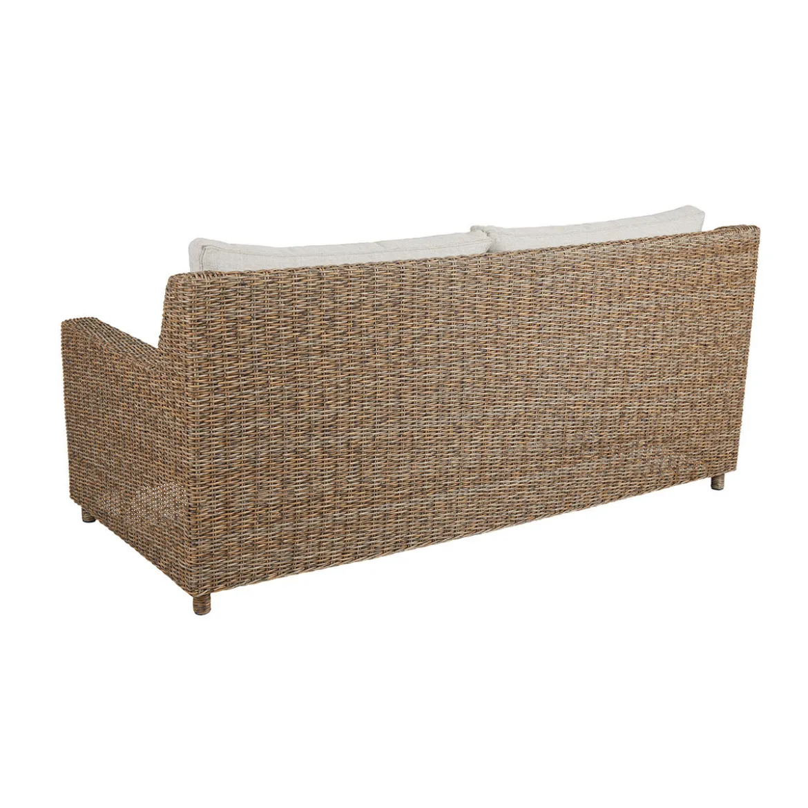 Rotan loungeset met beige olefin kussens - Brafab Sandkorn Set