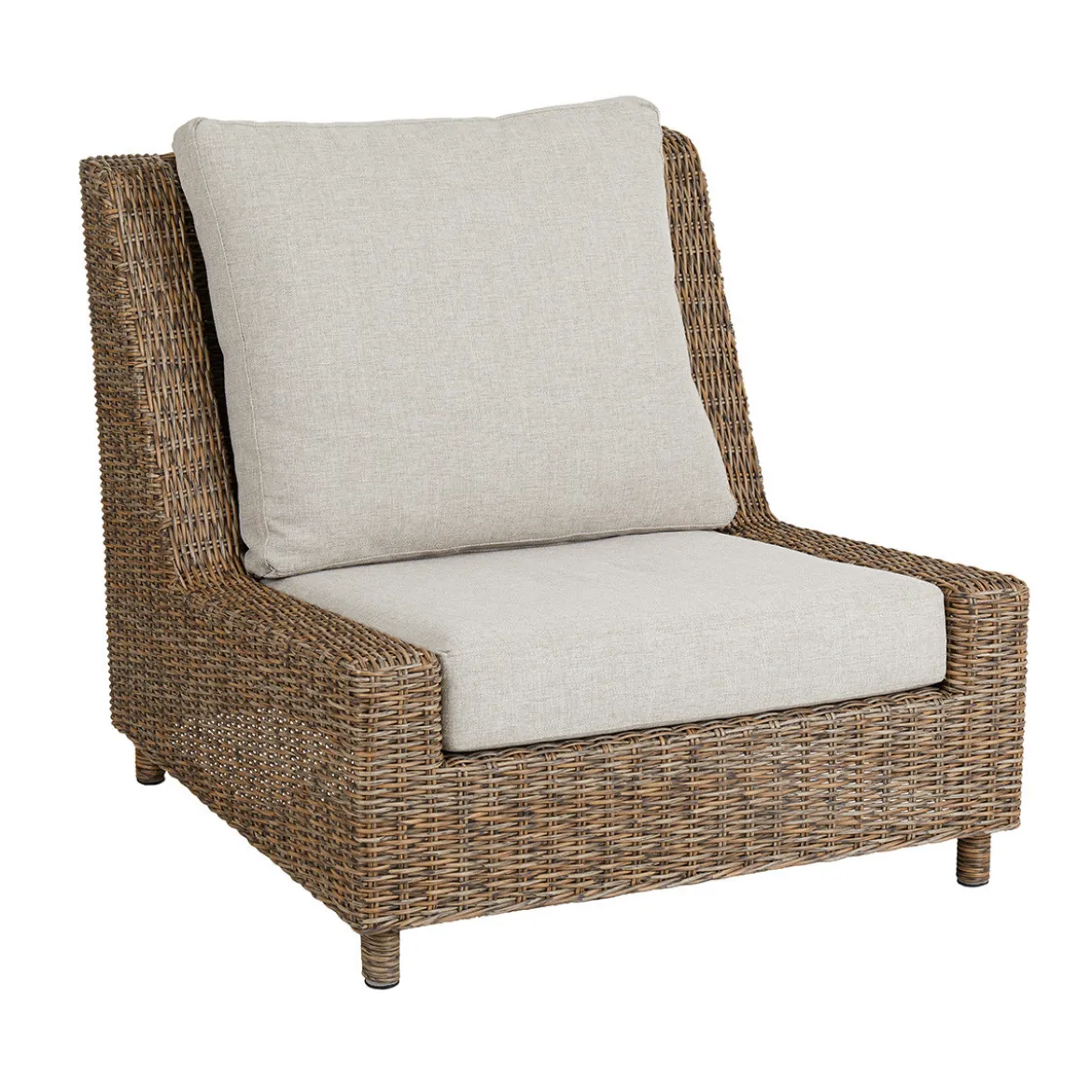 Rotan loungeset met beige olefin kussens - Brafab Sandkorn Set