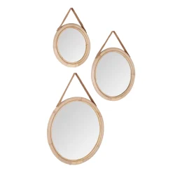 Rotan spiegel set rond - Must Living San Jose