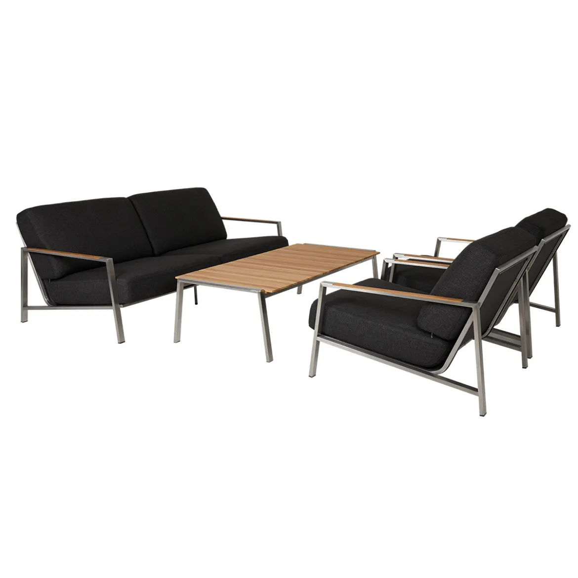 RVS loungeset met all-weather kussens - Brafab Naos Set