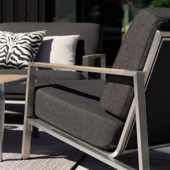 RVS loungeset met all-weather kussens - Brafab Naos Set