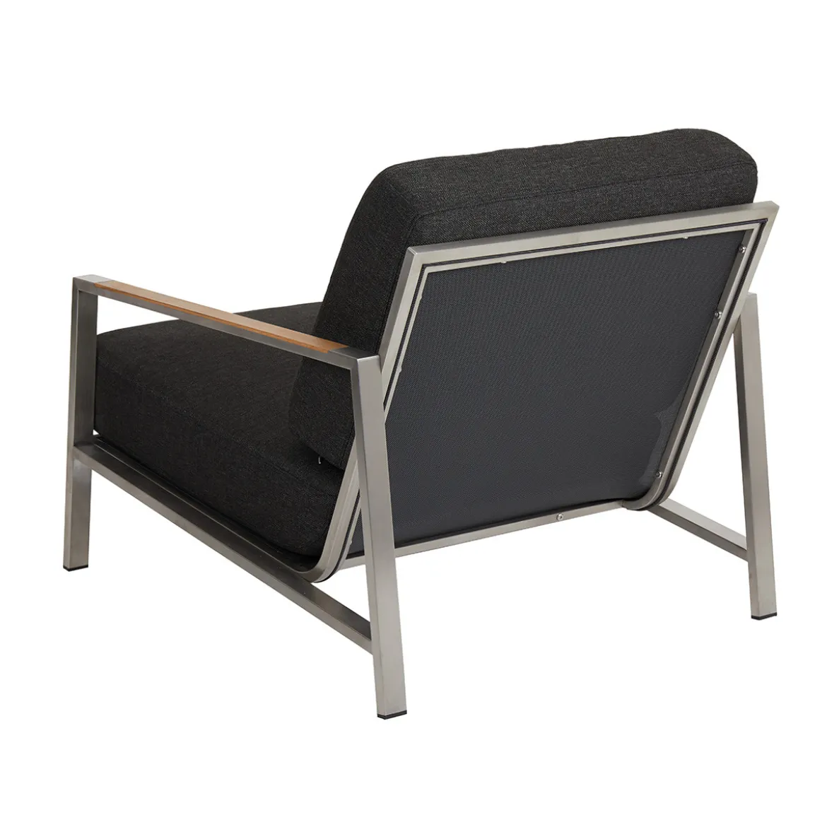 RVS tuin fauteuil met all-weather kussens - Brafab Naos