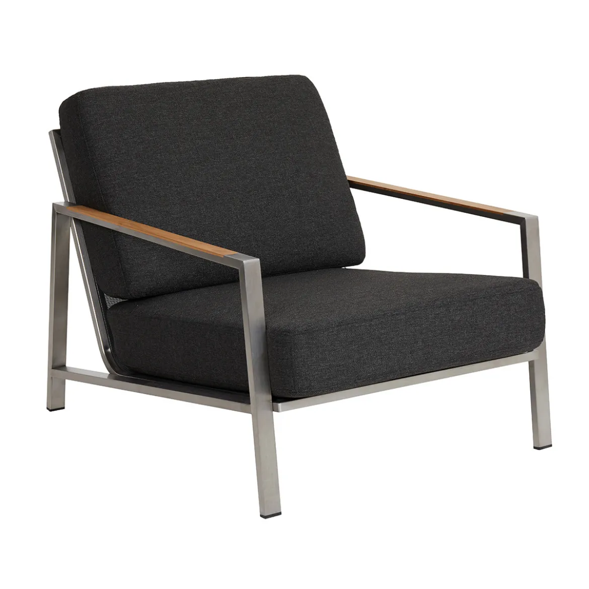 RVS tuin fauteuil met all-weather kussens - Brafab Naos