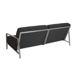 RVS tuin loungebank met all-weather kussens - Brafab Naos