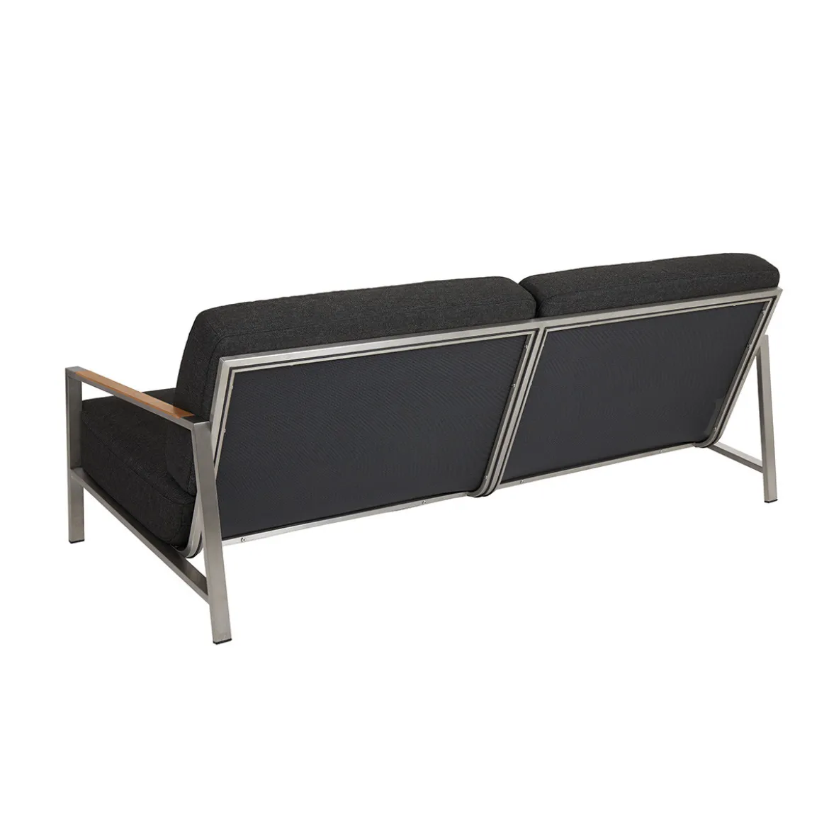 RVS tuin loungebank met all-weather kussens - Brafab Naos