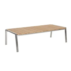 RVS tuin salontafel met teakhout - Brafab Naos