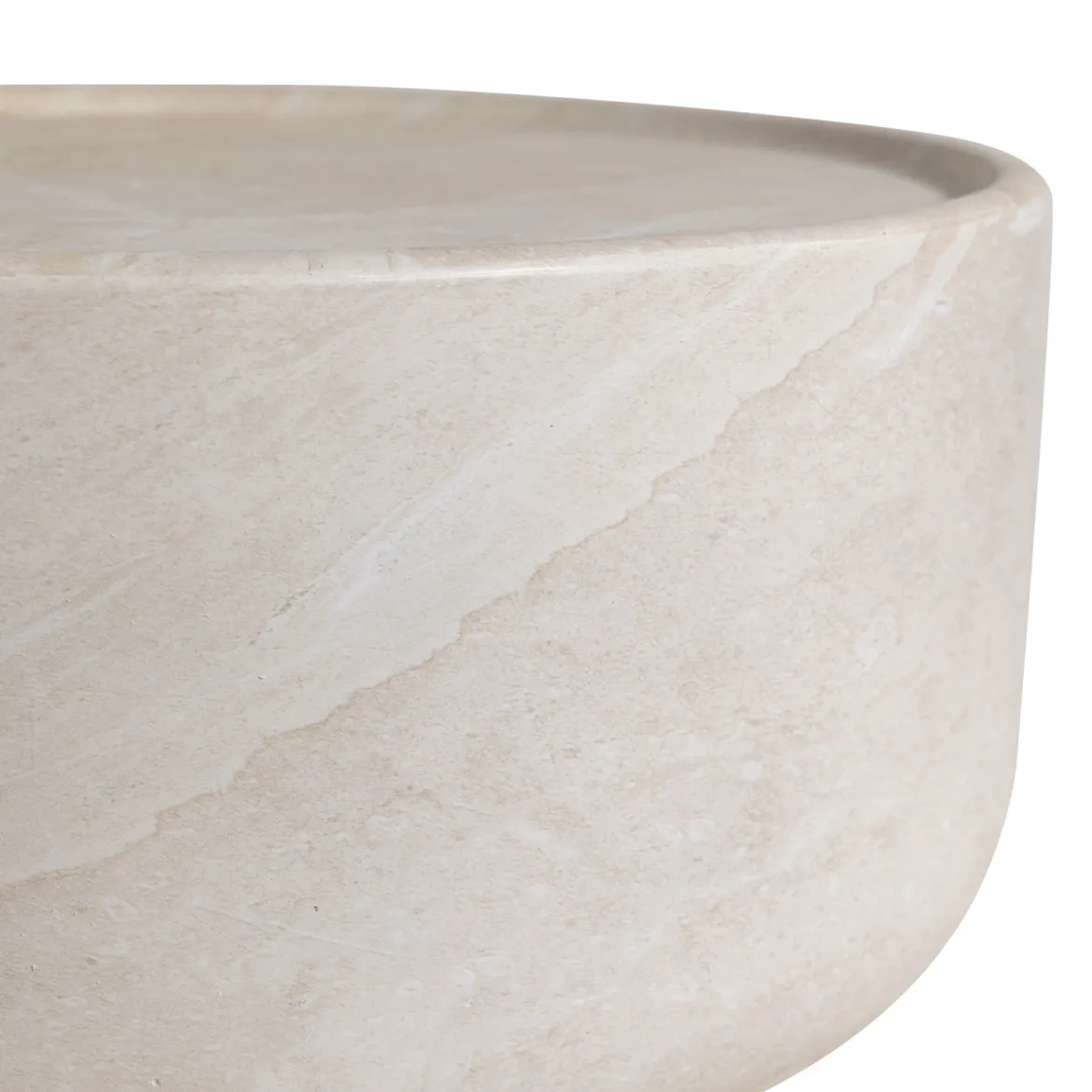 Salontafel beige steen rond - Bodio Sofia