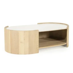 Salontafel eiken met wit marmer - Eleonora Don