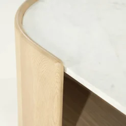 Salontafel eiken met wit marmer - Eleonora Don