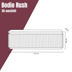 Salontafel gouden ribbels rechthoekig - Bodio Rush