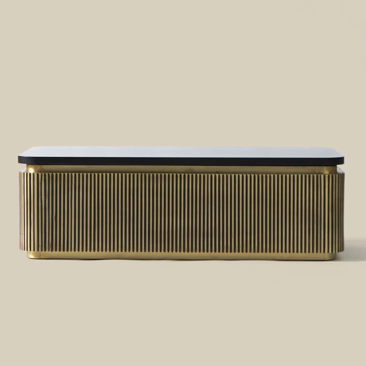 Salontafel gouden ribbels rechthoekig - Bodio Rush
