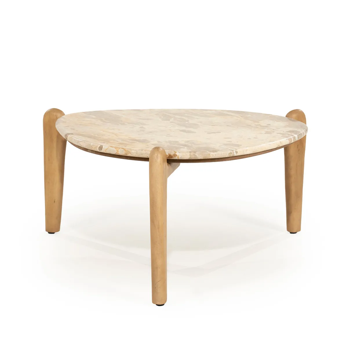 Salontafel hout en marmer - By-Boo Marnish