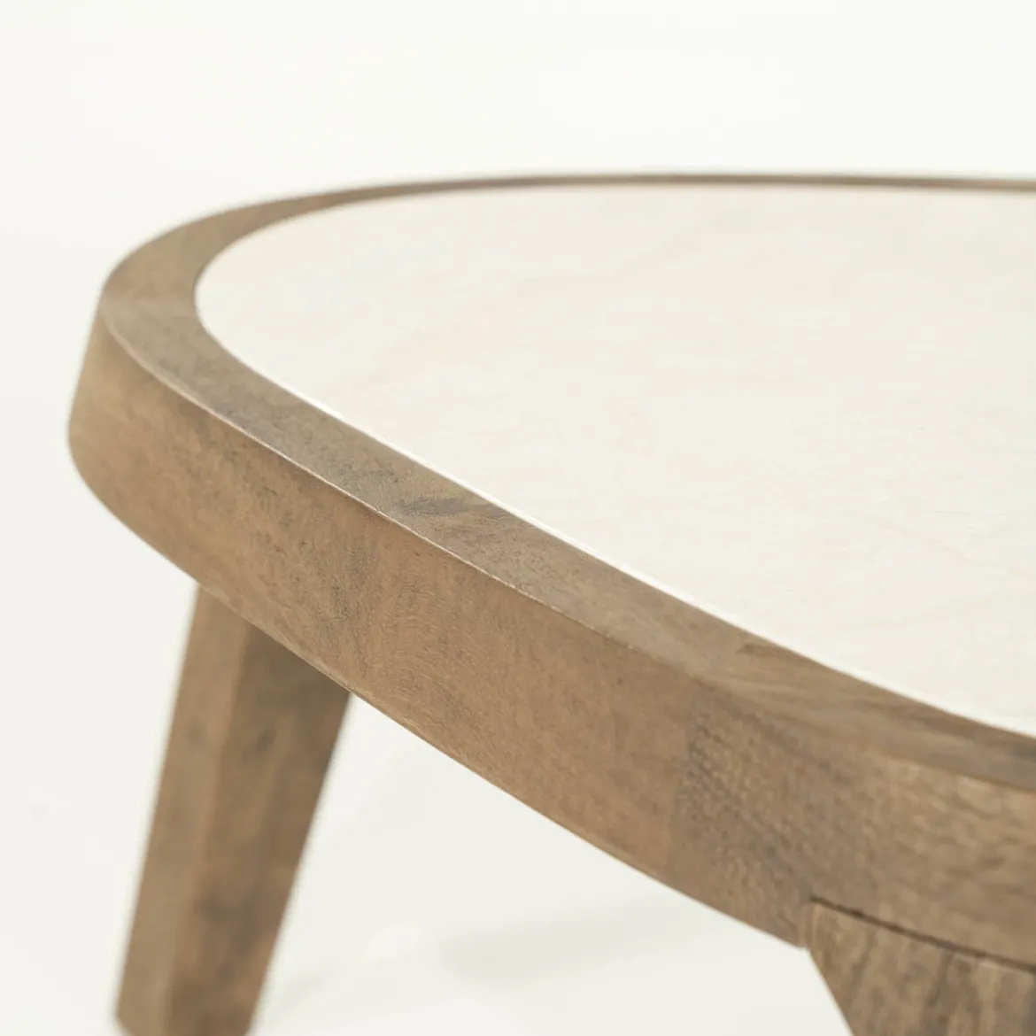 Salontafel hout met marmer - Eleonora Fred