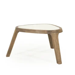 Salontafel hout met marmer - Eleonora Fred