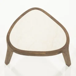 Salontafel hout met marmer - Eleonora Fred
