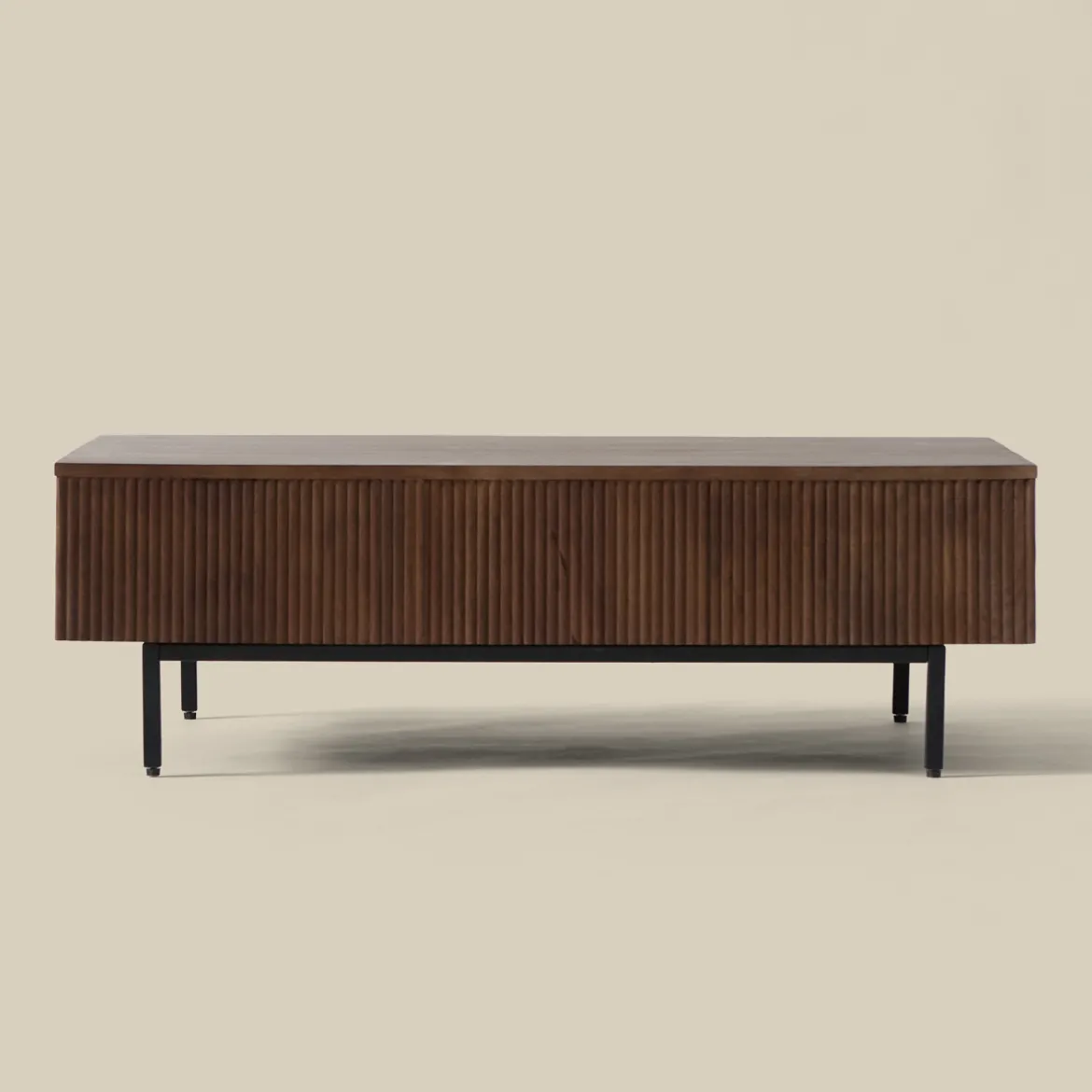 Salontafel hout met ribbels - Bodio Clark