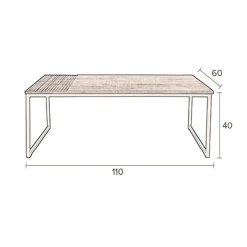 Salontafel mangohout rechthoekig - Dutchbone Randi