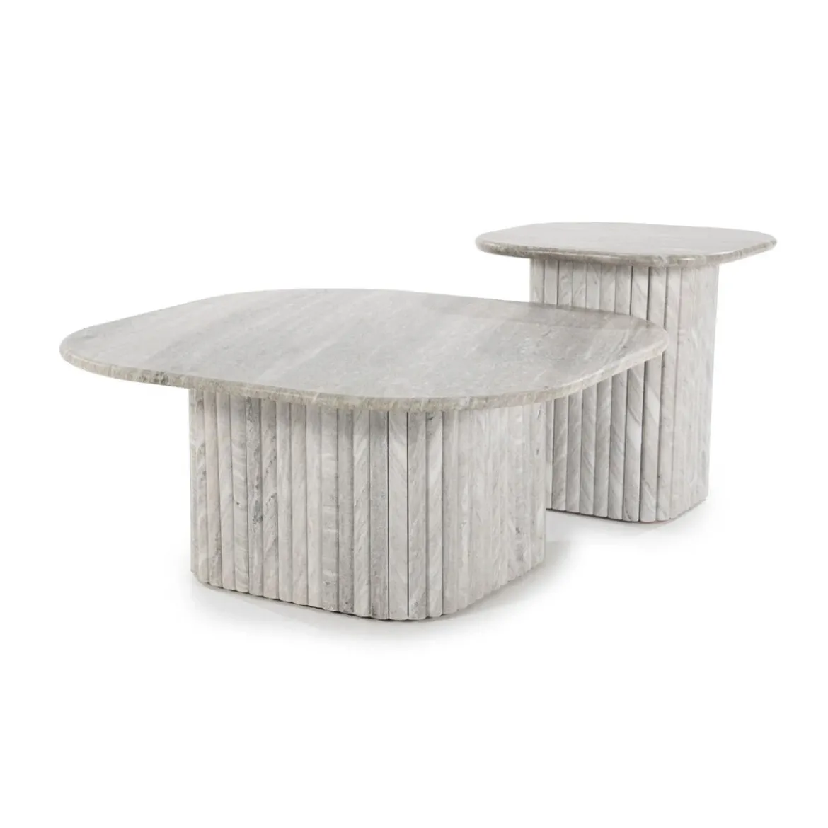 Salontafel marmer latjes - By-Boo Dorique