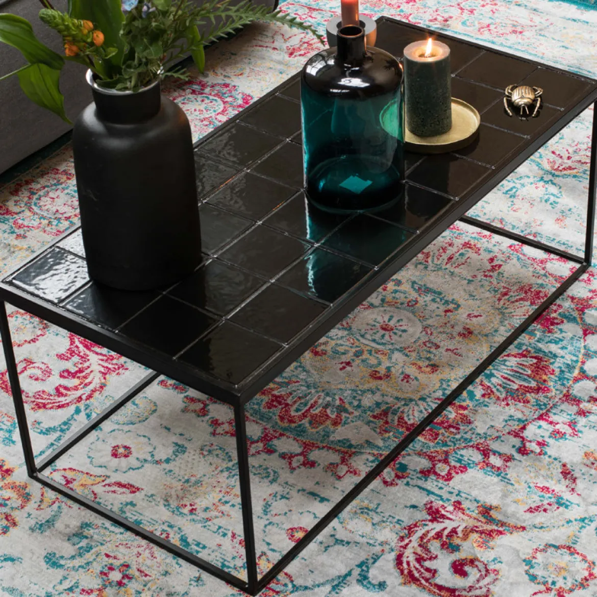 Salontafel met keramische tegels - Zuiver Glazed