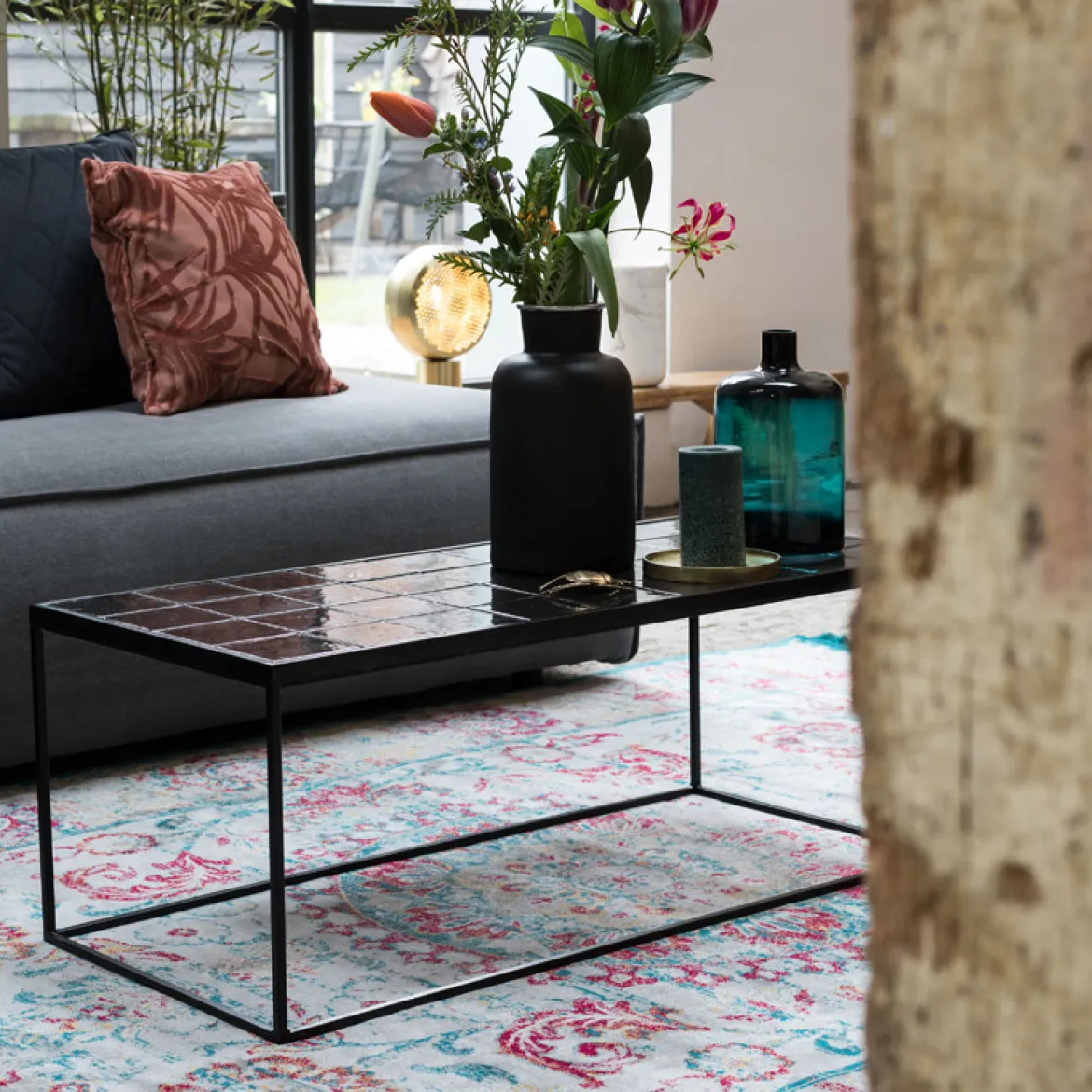 Salontafel met keramische tegels - Zuiver Glazed