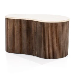 Salontafel met travertin blad - Eleonora Mari