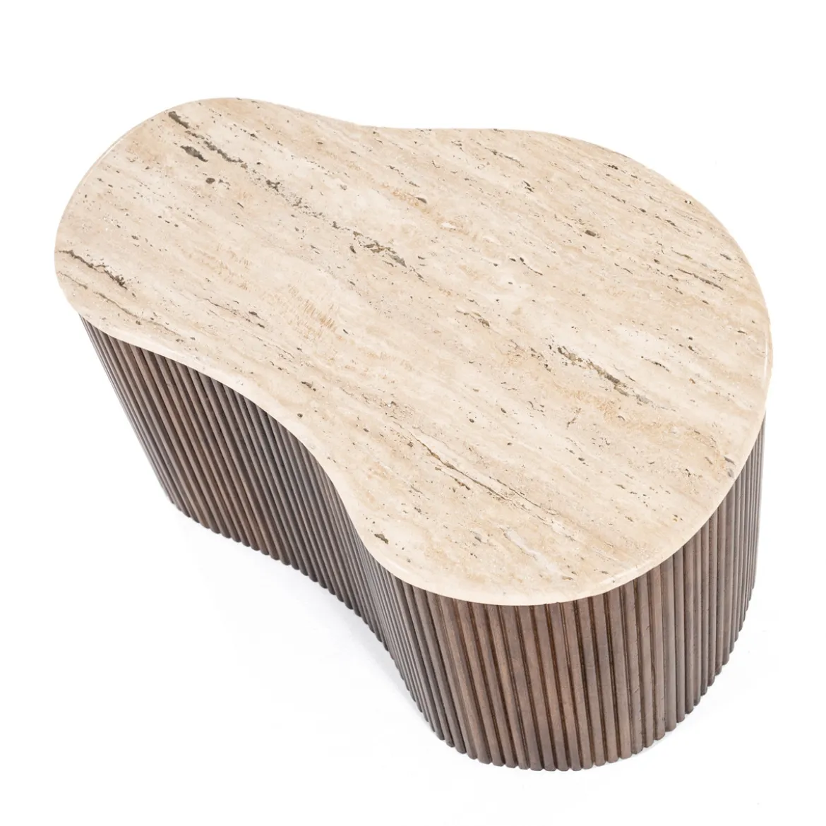 Salontafel met travertin blad - Eleonora Mari