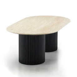 Salontafel met travertin - Bodio Kanso
