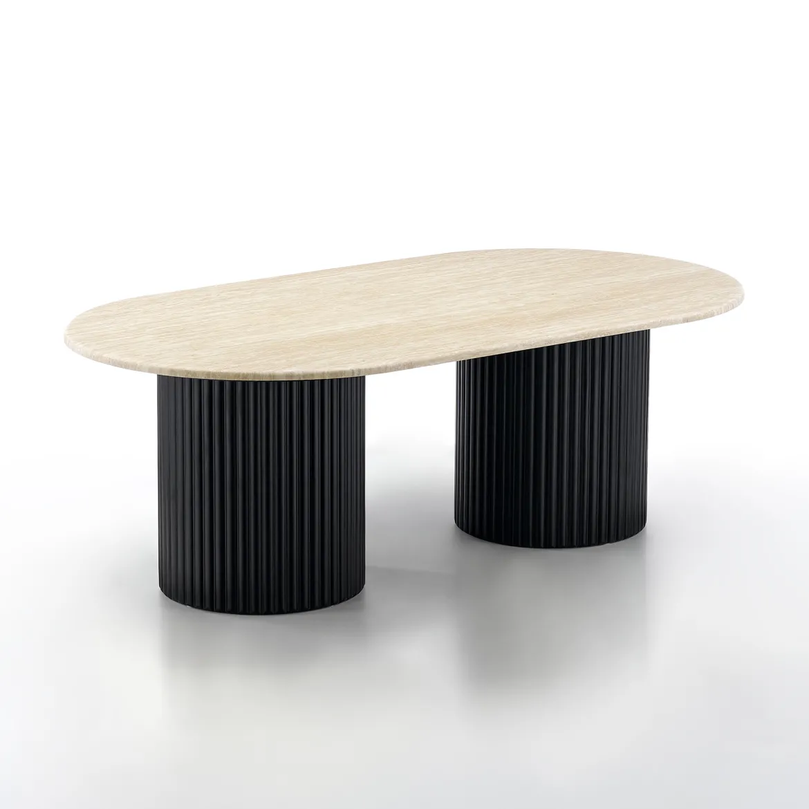 Salontafel met travertin - Bodio Kanso