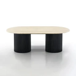 Salontafel met travertin - Bodio Kanso