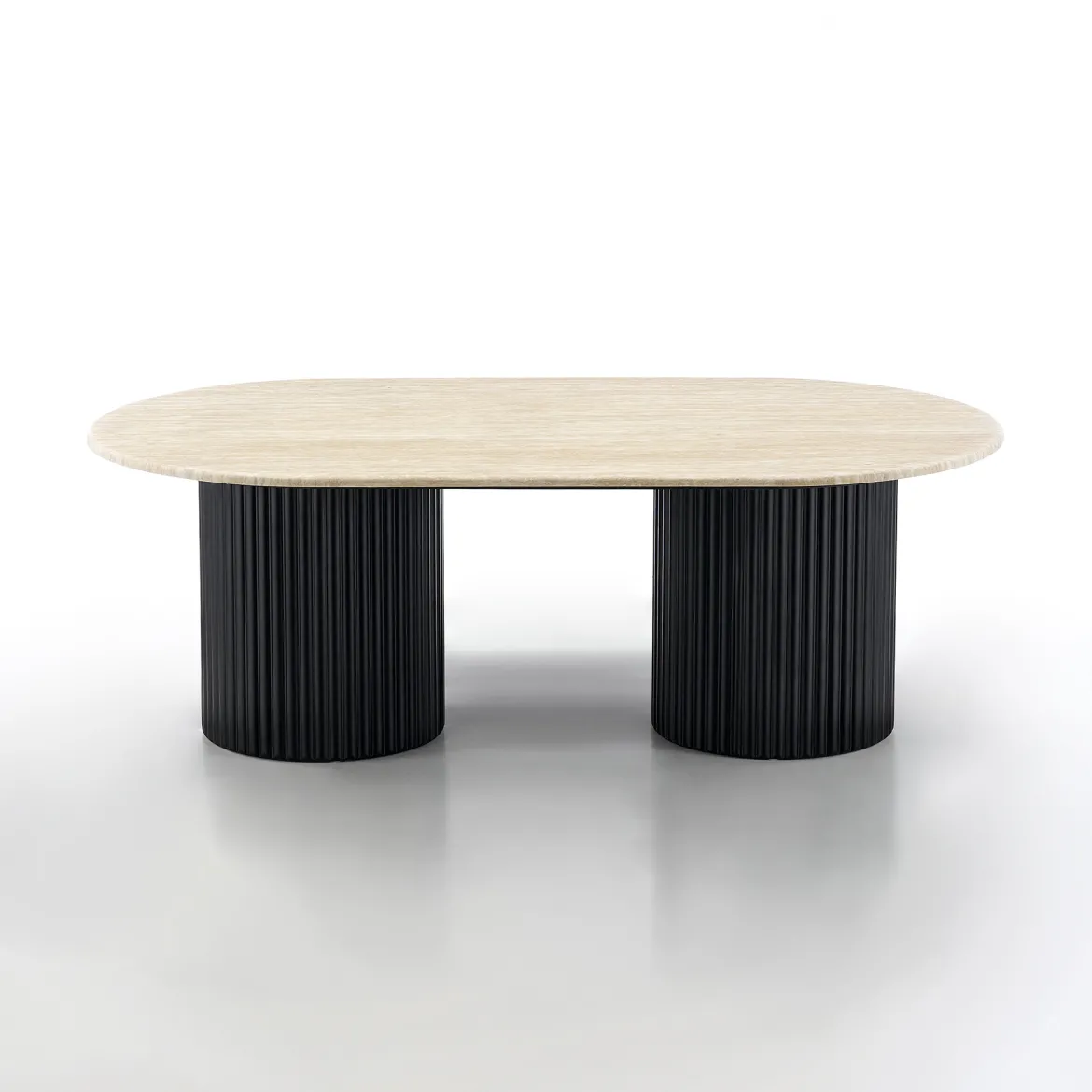 Salontafel met travertin - Bodio Kanso
