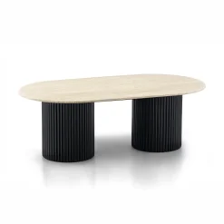 Salontafel met travertin - Bodio Kanso