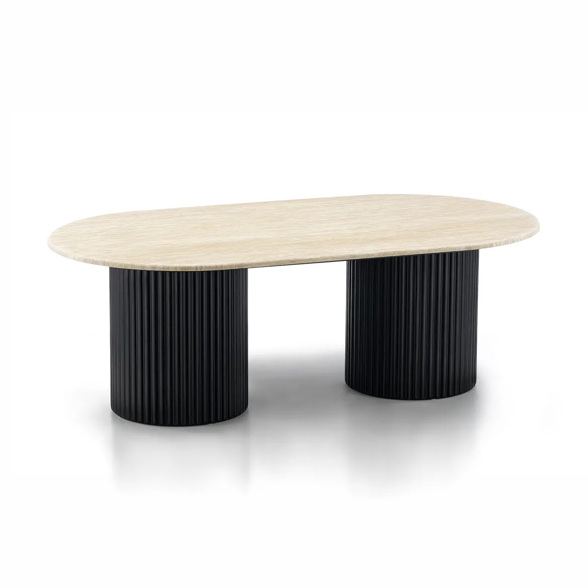 Salontafel met travertin - Bodio Kanso
