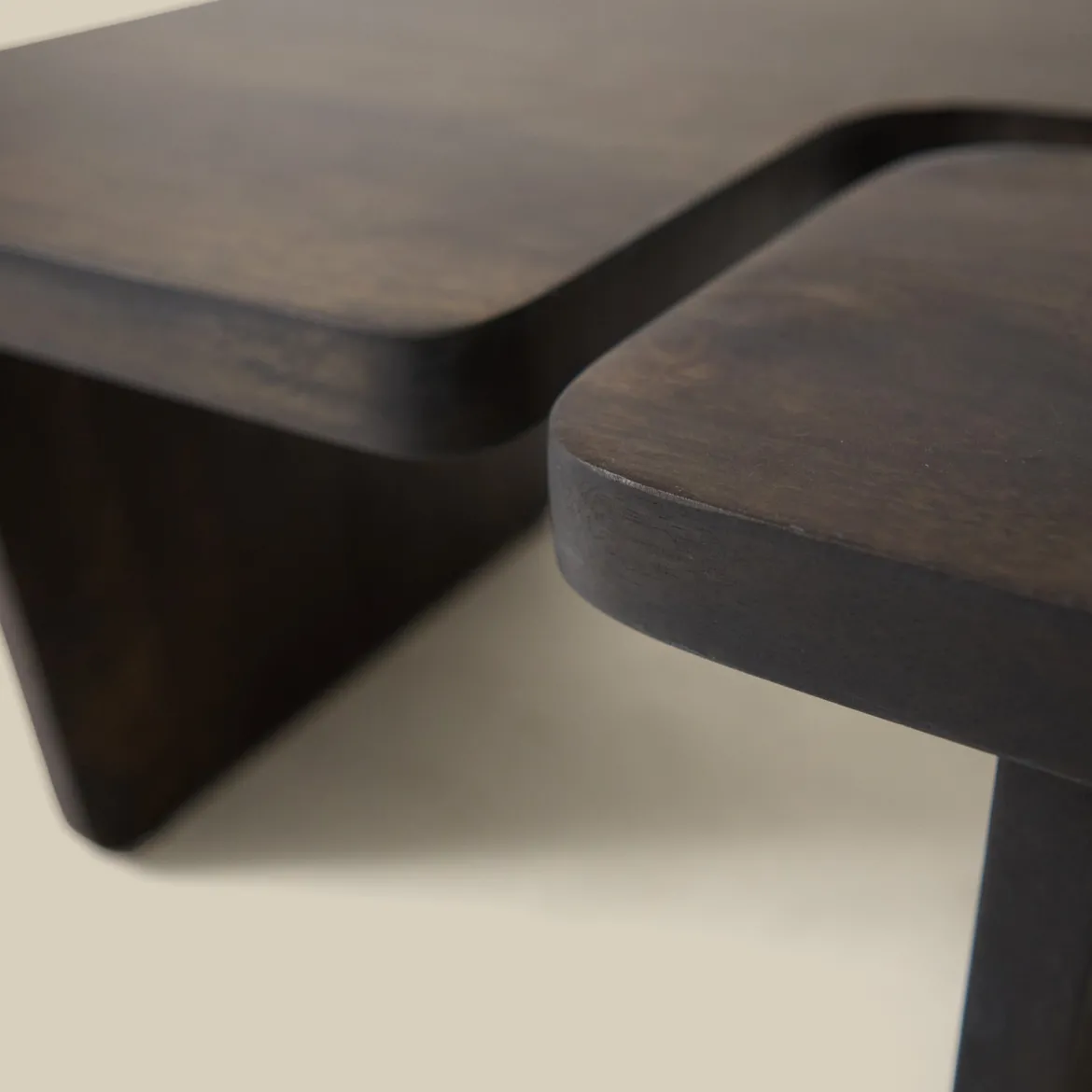 Salontafel set donker mangohout - Bodio Join