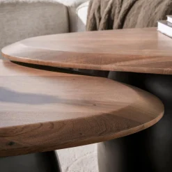 Salontafelset driehoek acacia bruin - Giani Melta