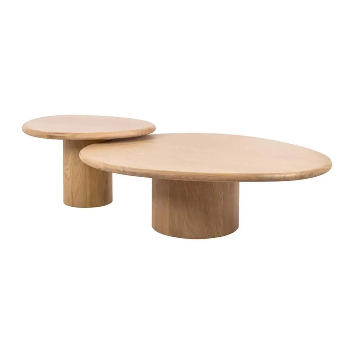 Salontafel set eiken organische vorm - Richmond Interiors Oakley