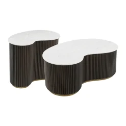 Salontafelset marmer en hout - Richmond Interiors Mayfield