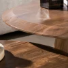 Salontafelset rond acacia bruin - Giani Rona